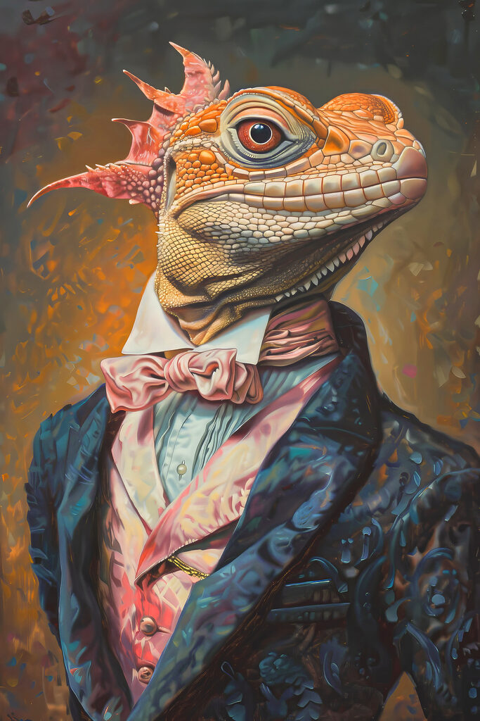 A lizard in a suit A lizard in a suit