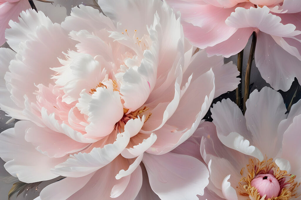 Delicate blooms in soft pastel hues Delicate blooms in soft pastel hues