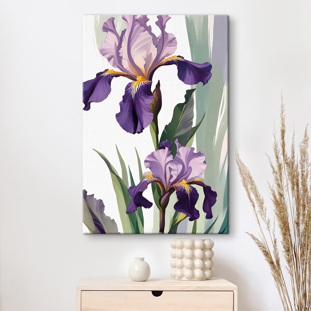A purple and yellow irises A purple and yellow irises