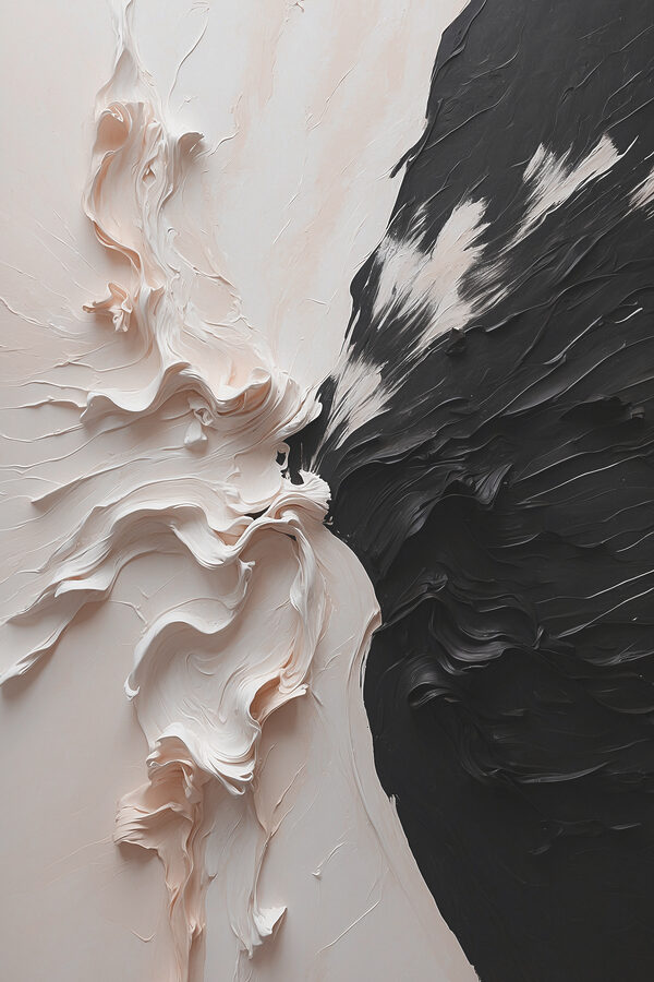 Eine schwarze und weiße Farbe Eine schwarze und weiße Farbe