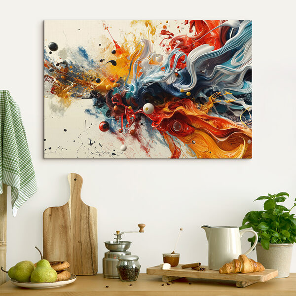 Eine bunte Farbe spritzt Eine bunte Farbe spritzt