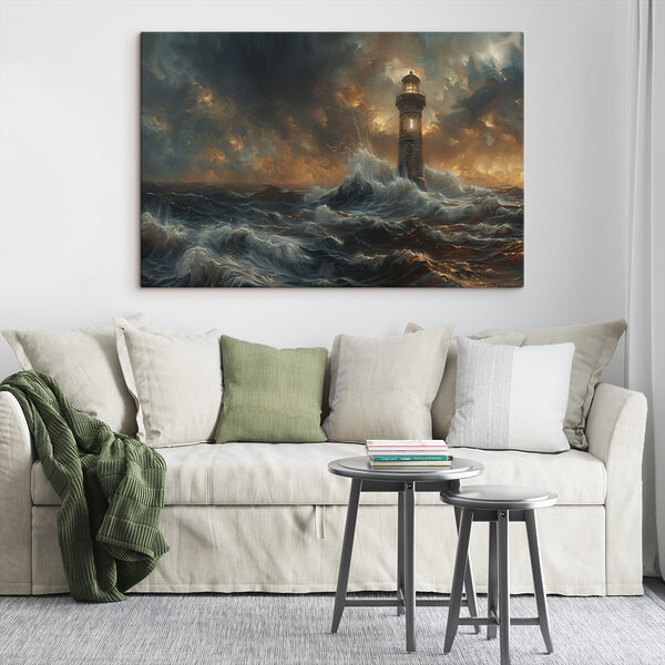Ein Leuchtturm im Meer Ein Leuchtturm im Meer