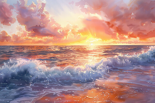 Ein Sonnenuntergang über dem Meer Ein Sonnenuntergang über dem Meer