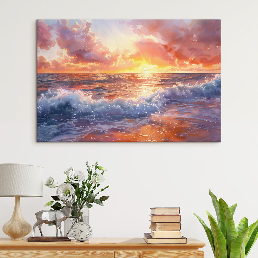 Ein Sonnenuntergang über dem Meer