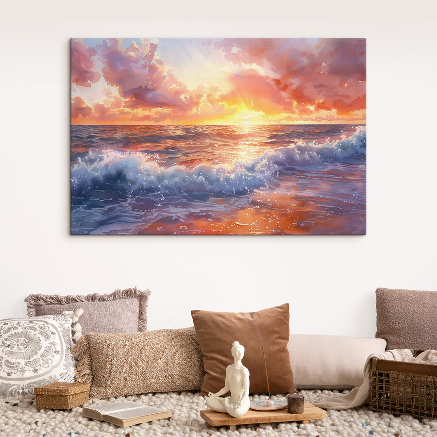 Ein Sonnenuntergang über dem Meer