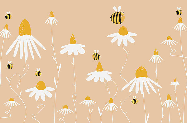 Eine Biene auf einer Blume Eine Biene auf einer Blume