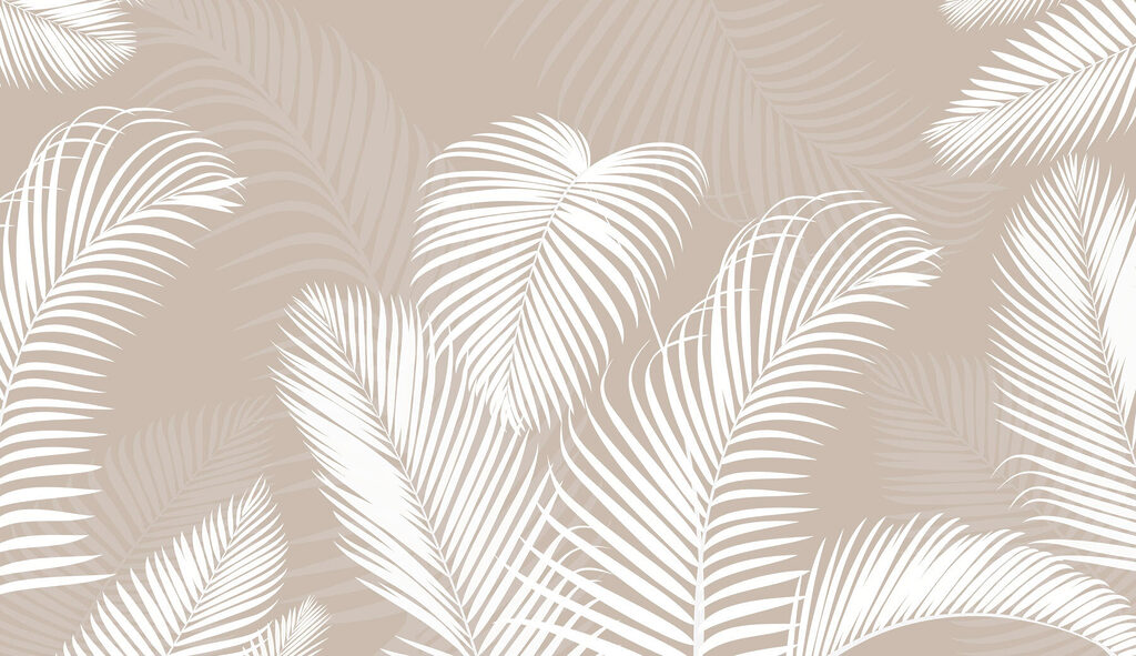 Ein weißes Blatt auf beigem Hintergrund Ein weißes Blatt auf beigem Hintergrund