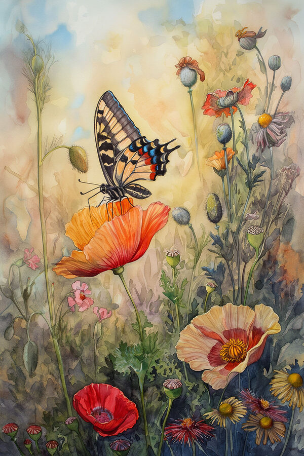 A butterfly on a flower A butterfly on a flower