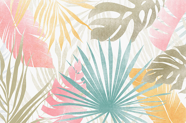 A close up of a pattern of leaves