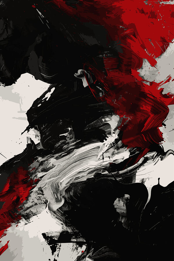 Eine schwarz-rote Farbe Eine schwarz-rote Farbe