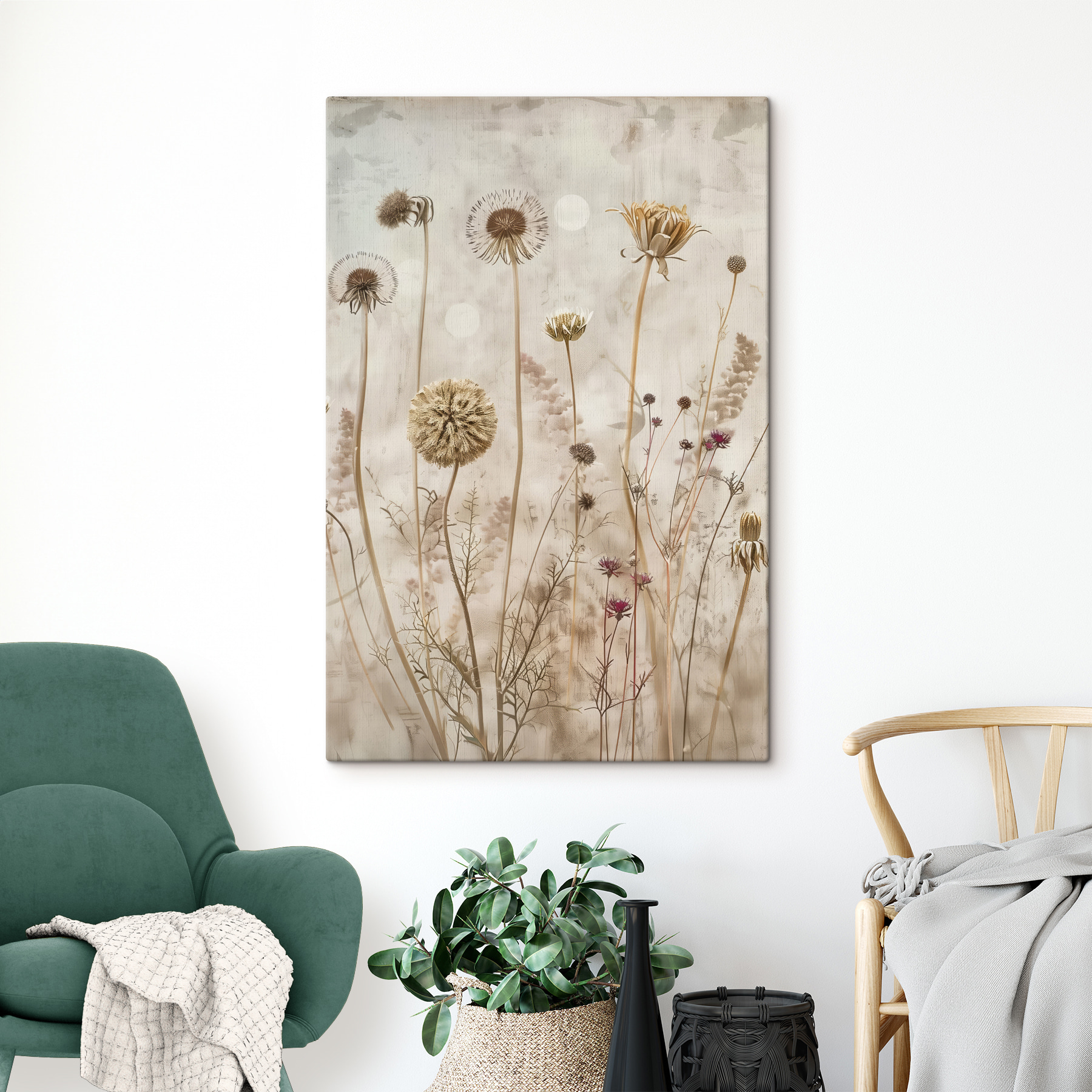 A group of flowers and plants