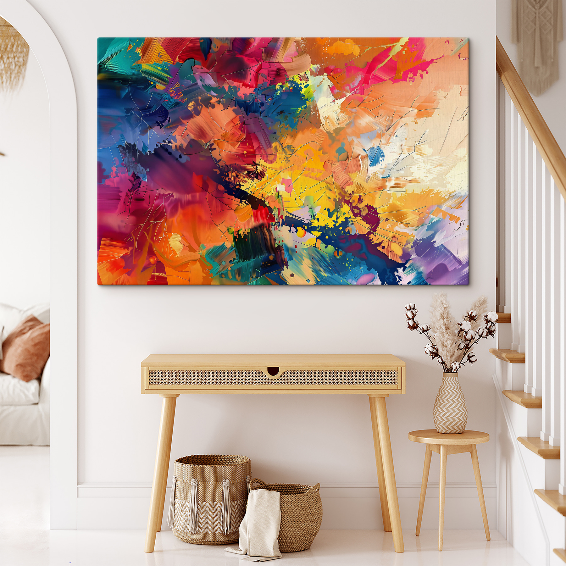 A colorful painting of different colors