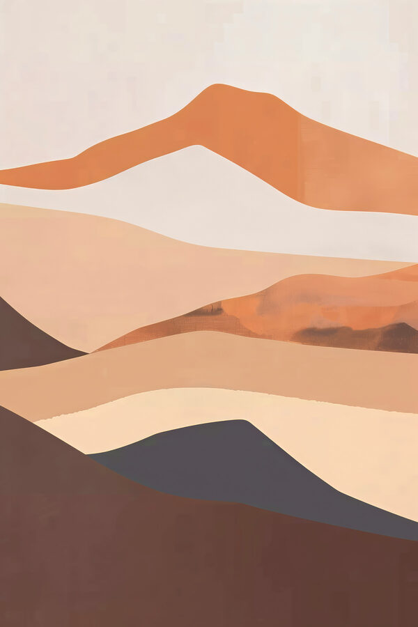 Ein Gemälde einer Wüstenlandschaft Ein Gemälde einer Wüstenlandschaft