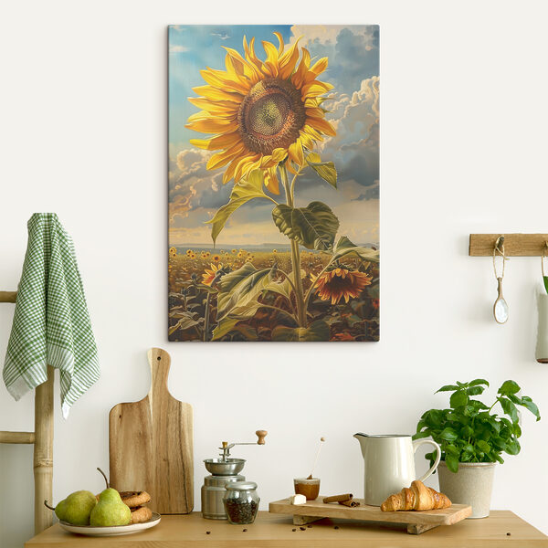 A sunflower in a field A sunflower in a field