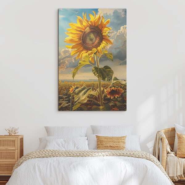 A sunflower in a field A sunflower in a field