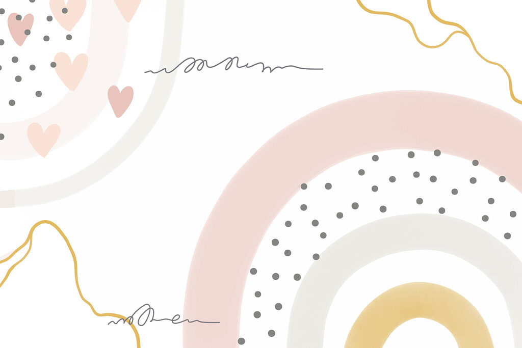 Ein weißer Hintergrund mit rosa und grauen Kreisen und Punkten Ein weißer Hintergrund mit rosa und grauen Kreisen und Punkten