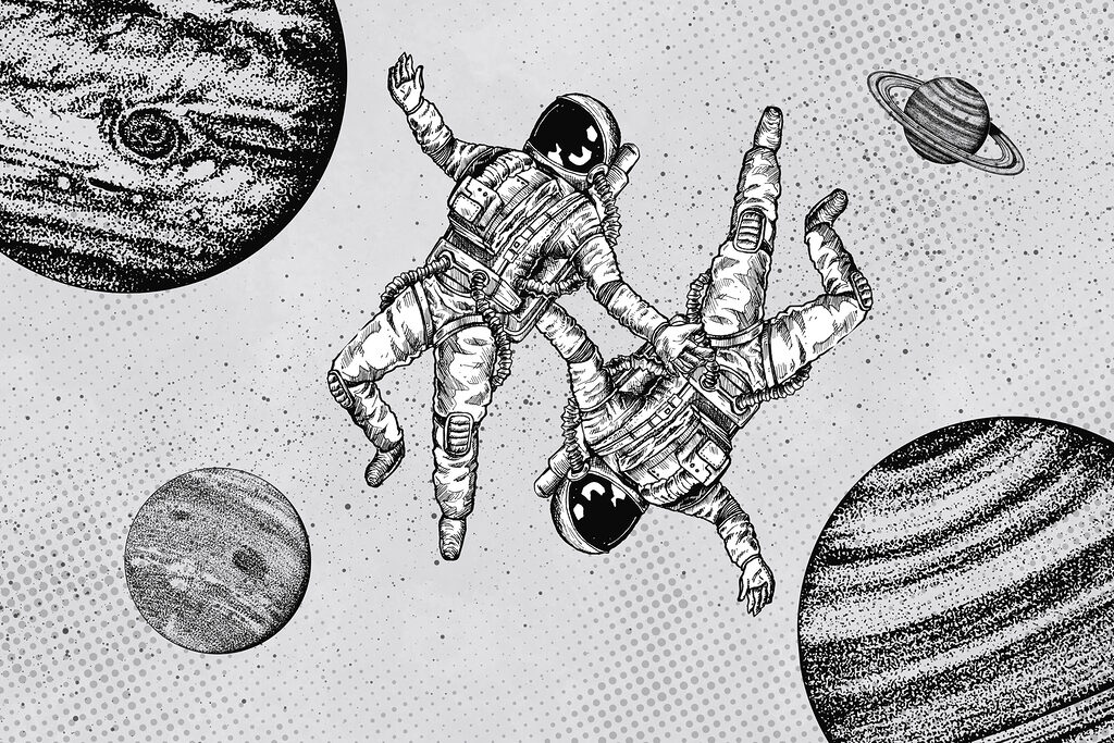 w00630p 1024x683 - Eine Zeichnung von Astronauten im Weltraum - tegory