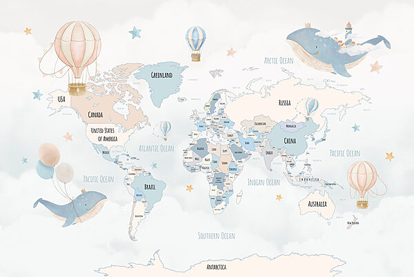 w00680v2p 600x402 - Eine Weltkarte mit Heißluftballons - tegory