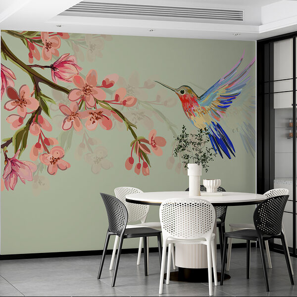 w00693pik10000ms 600x600 - Ein Vogel fliegt neben den Blumen - tegory