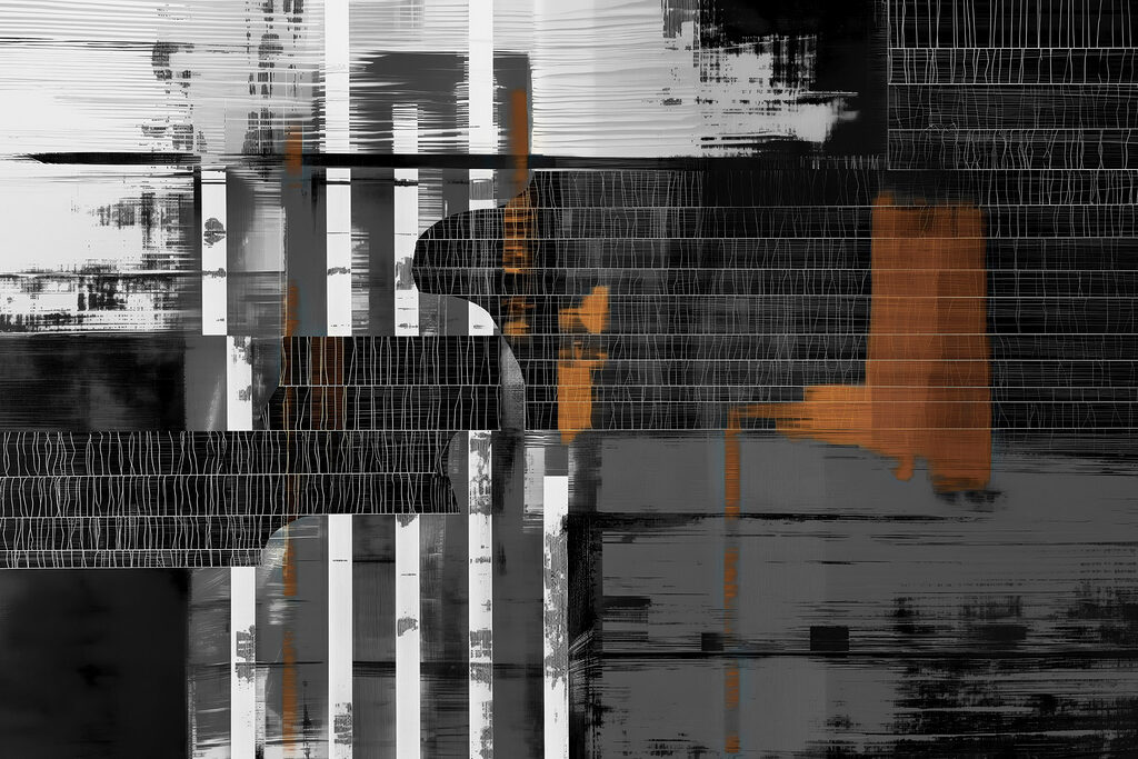 Ein schwarz-weißes Kunstwerk Ein schwarz-weißes Kunstwerk