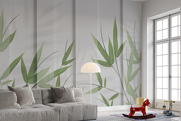 Ein grünes Blatt auf einer weißen Fläche Ein grünes Blatt auf einer weißen Fläche