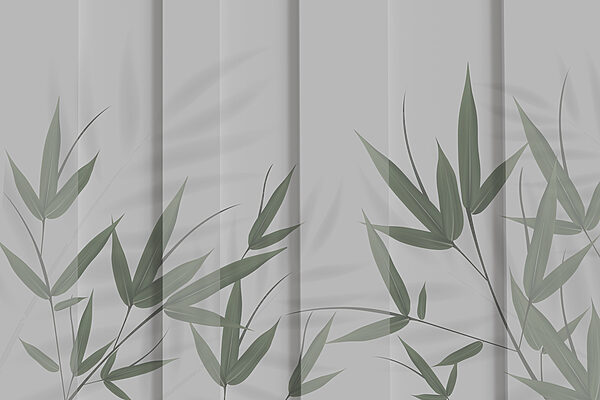Ein grünes Blatt auf einer weißen Fläche Ein grünes Blatt auf einer weißen Fläche