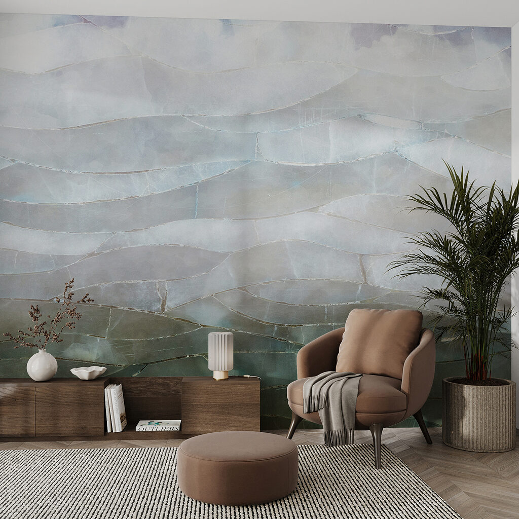 A glass with a pattern of clouds A glass with a pattern of clouds