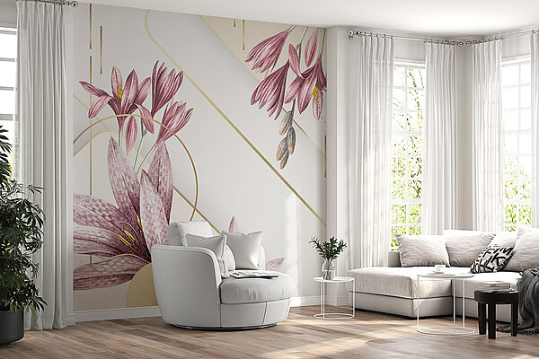 Elegante Fliederblüten, kunstvolles Display Elegante Fliederblüten, kunstvolles Display