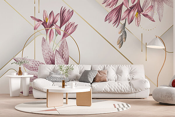 Elegante Fliederblüten, kunstvolles Display Elegante Fliederblüten, kunstvolles Display