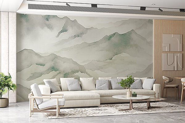 Ein Aquarell mit Bergen Ein Aquarell mit Bergen