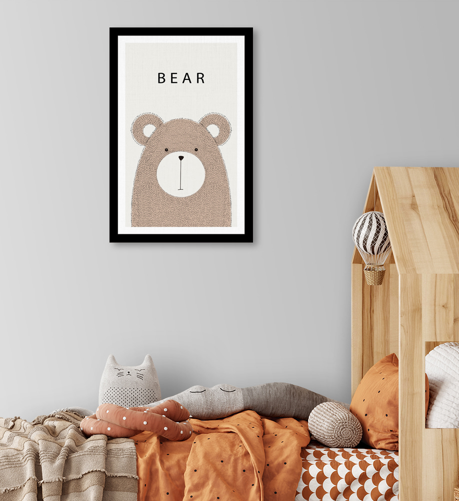 A bear with black text A bear with black text
