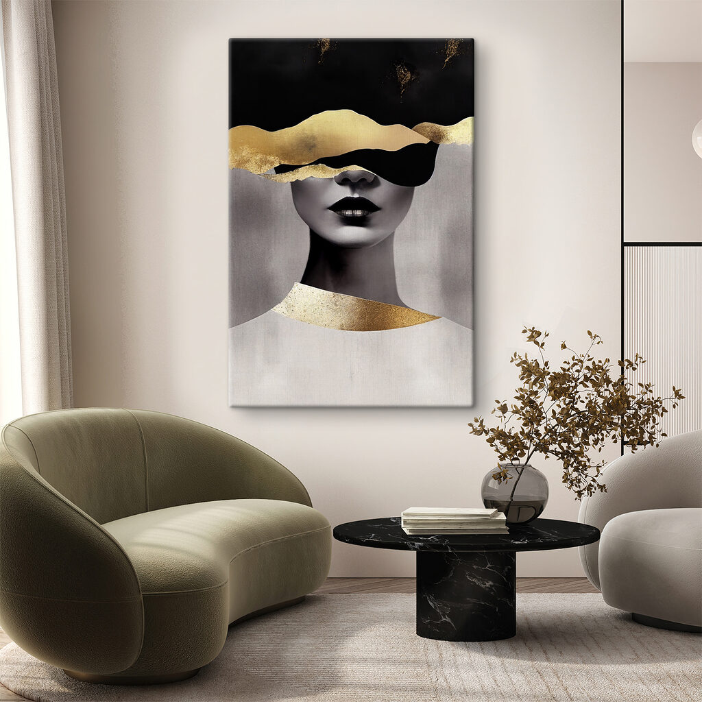 Mystical portrait with abstract highlights Mystical portrait with abstract highlights