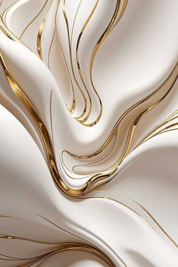 Elegant Swirls of Cream and Amber