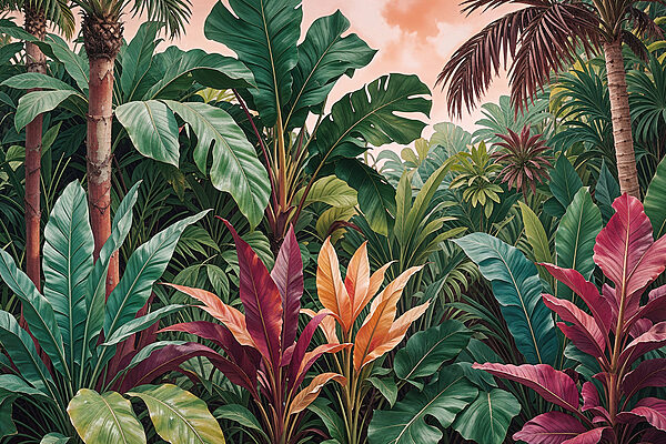 A group of colorful leaves