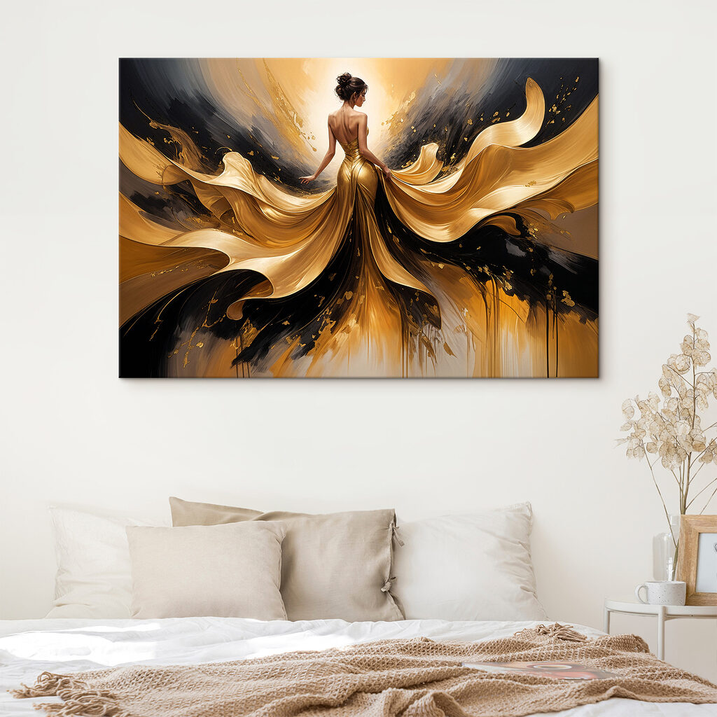 Elegant flow in dramatic hues Elegant flow in dramatic hues