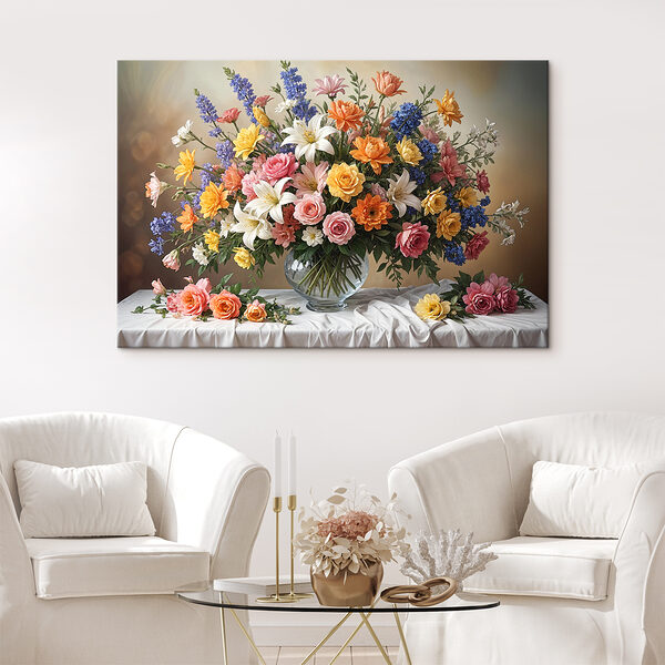 A vase of flowers on a table A vase of flowers on a table