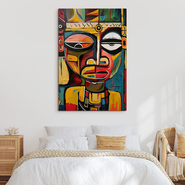 A painting of a man's face A painting of a man's face