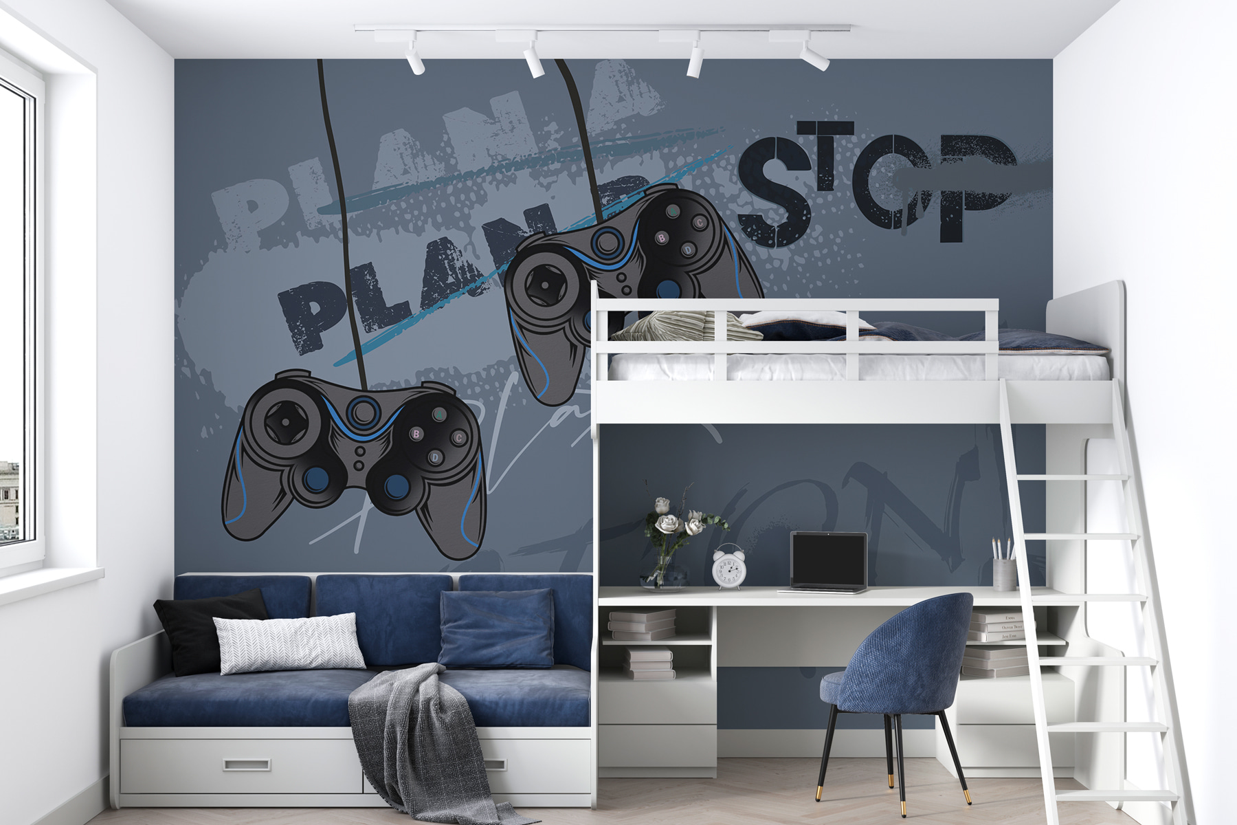 A video game controller from a cord