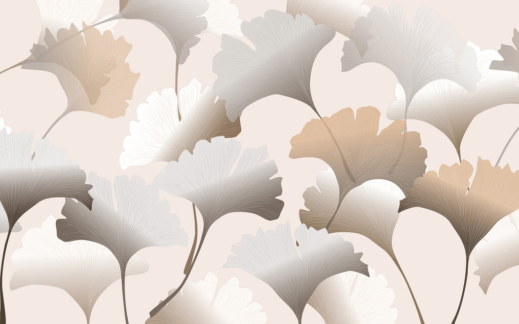 Eine Nahaufnahme eines Blattmusters Eine Nahaufnahme eines Blattmusters