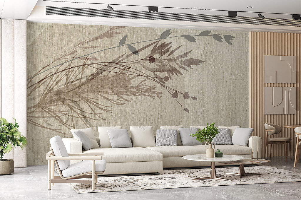 Delicate leaf patterns on textured background Delicate leaf patterns on textured background