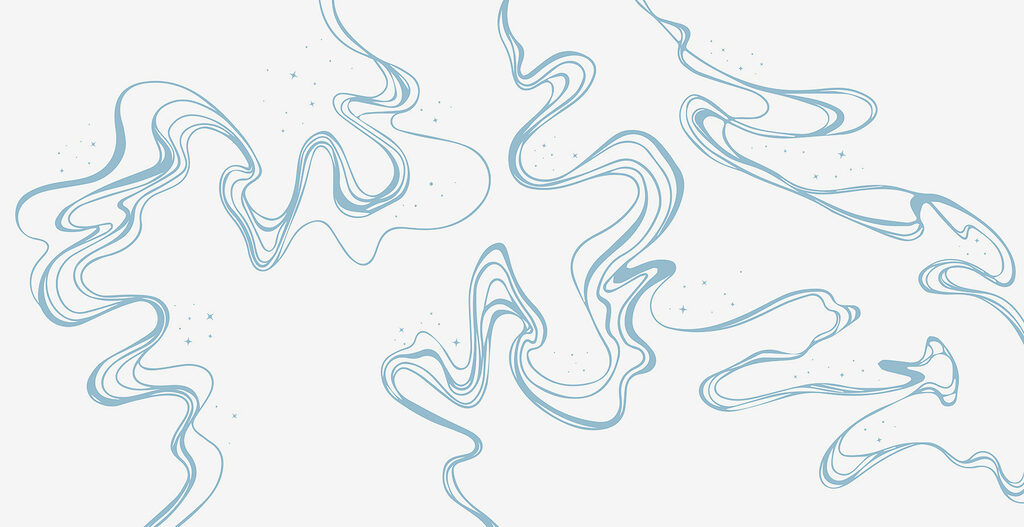 A white background with blue lines