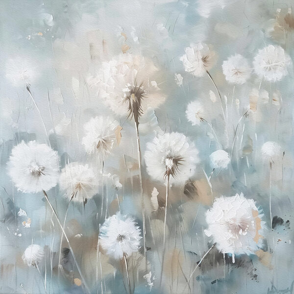 A painting of dandelions A painting of dandelions