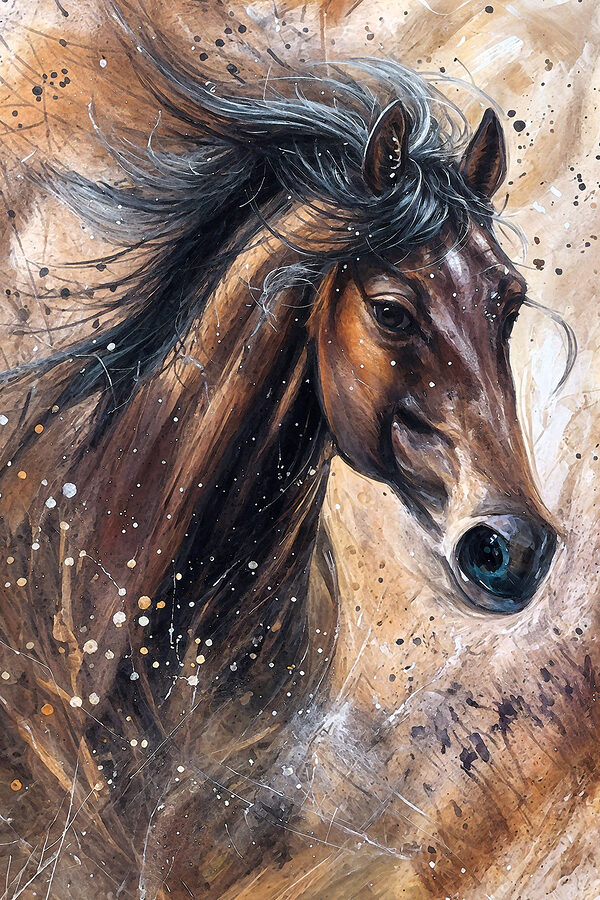 A painting of a horse A painting of a horse