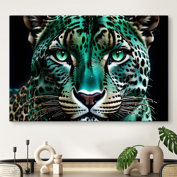 Vibrant leopard with striking eyes Vibrant leopard with striking eyes