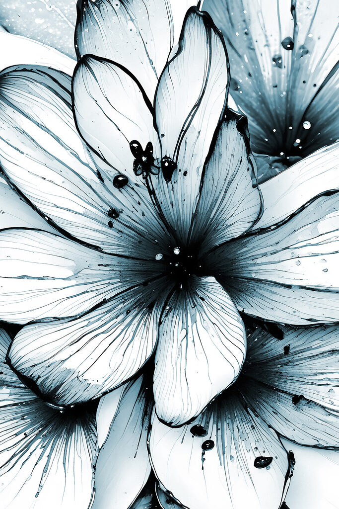 Delicate blue floral abstraction Delicate blue floral abstraction