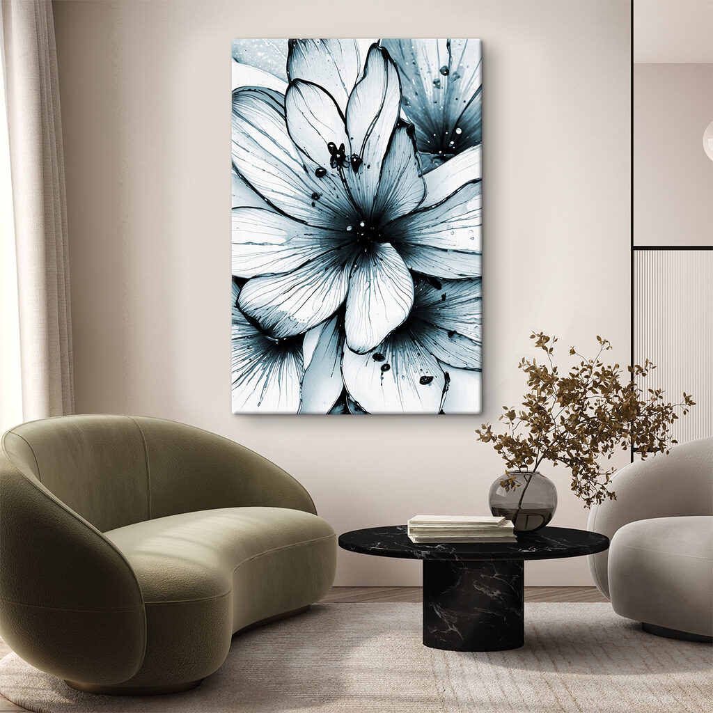 Delicate blue floral abstraction Delicate blue floral abstraction