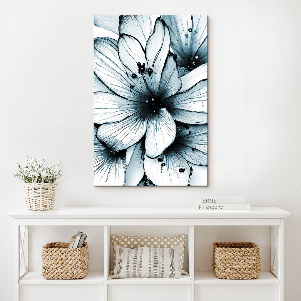 Delicate blue floral abstraction Delicate blue floral abstraction