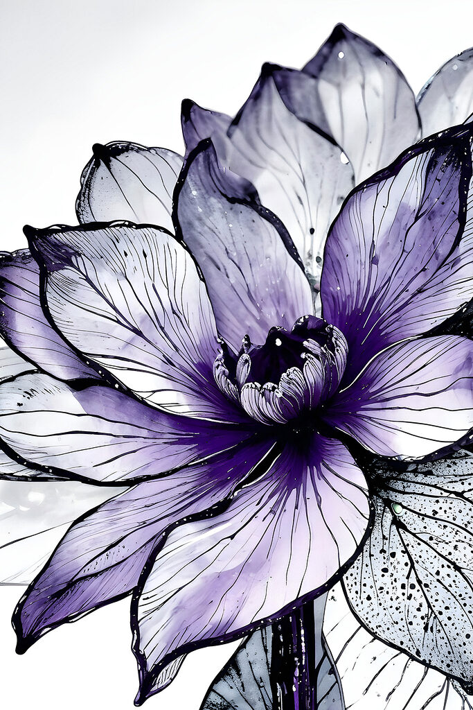 Elegant purple flower in soft tones Elegant purple flower in soft tones
