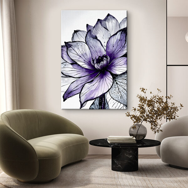 Elegant purple flower in soft tones Elegant purple flower in soft tones