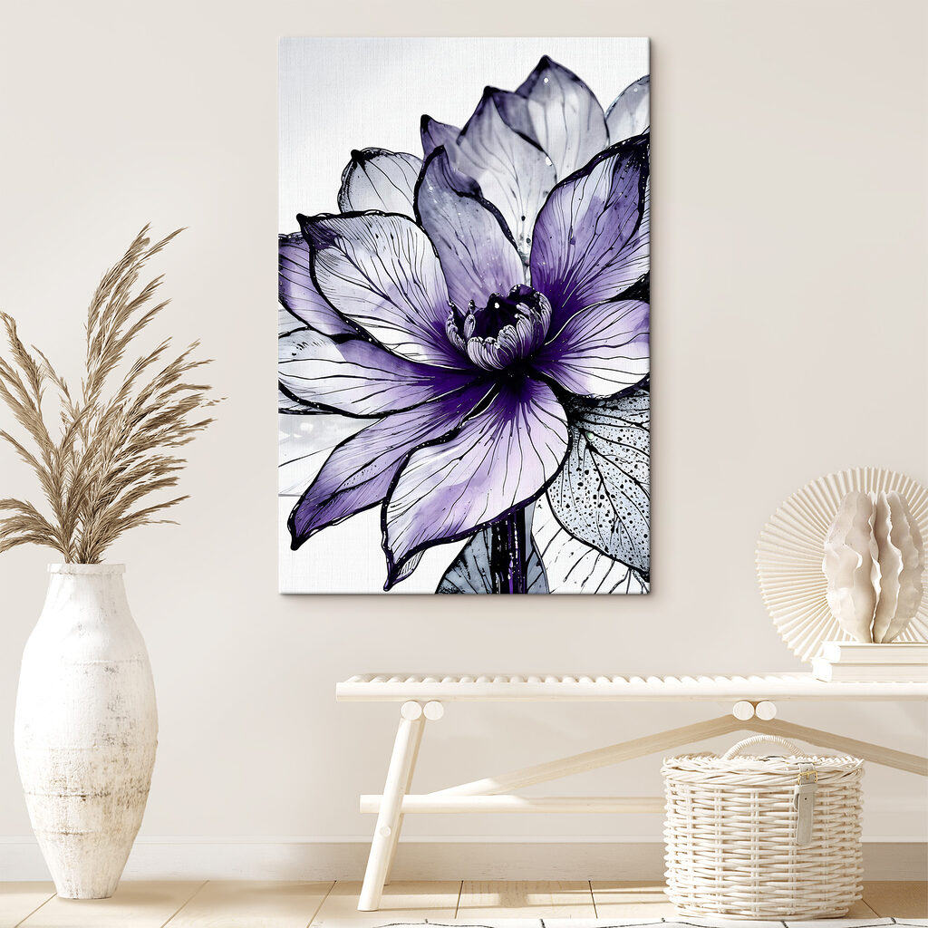 Elegant purple flower in soft tones Elegant purple flower in soft tones